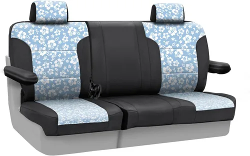 Miniatura 16 de Coverking Custom Fit Center 50/50 - Funda de asiento de cubo para modelos seleccionados Chevrolet Suburban 1500/2500, neopreno (negro)