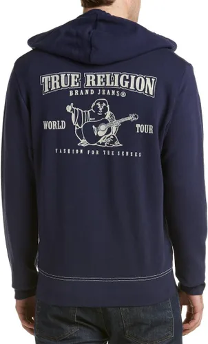 Miniatura 2 de True Religion - Sudadera con capucha y cremallera con logotipo de Buda para hombre