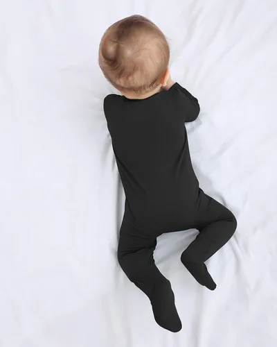 Miniatura 6 de Pijama de rayón con pies para bebé con puños de manopla, mameluco suave de manga larga de 0 a 18 meses
