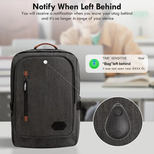 Miniatura 3 de Utag - Rastreador GPS para niños, paquete de 2 unidades, rastreador Bluetooth funciona con Apple Find My (solo iOS), impermeable, modo perdido, sin
