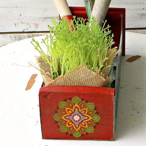 Miniatura 6 de DLY LIFESTYLE Plantilla de mandala para pintar en madera, lienzo, papel, tela, paredes y muebles, plantilla de flores, 6 x 6 pulgadas, plantillas