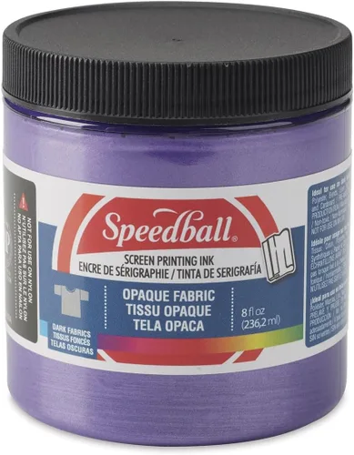 Miniatura 18 de Speedball 004802 Tinta de impresión de pantalla de tela opaca, 8 fl. oz., topacio azul