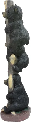 Miniatura 4 de BLACK FOREST DECOR - Escultura de tres osos en un árbol - Decoración rústica de oso para cabaña, cabaña - 45.5" x 14" x 12