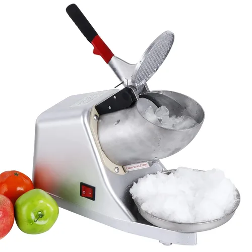 Miniatura 7 de Máquina de afeitar eléctrica de hielo de 300 W, máquina de hielo afeitado, máquina de cono de nieve, trituradora de hielo, hoja de acero inoxidable