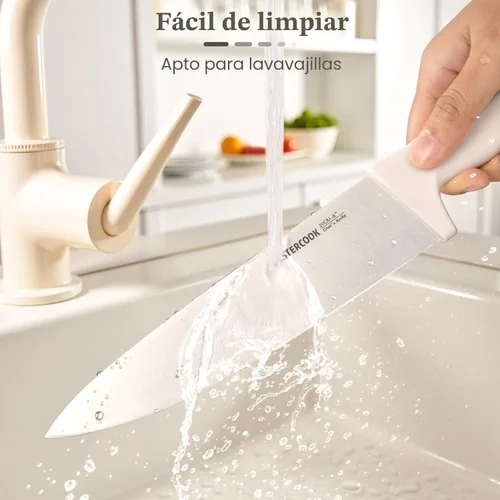 Miniatura 8 de Juego de Cuchillos, Astercook Juego de Cuchillos de Cocina de 22 Piezas con Bloque y Afilador Integrado, Cuchillos de Acero Inoxidable de Alto