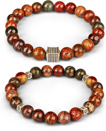 Miniatura 15 de Pulseras de cristal para mujeres y hombres, regalos de cumpleaños, hechas a mano de 0.236 in con cuentas de piedra para equilibrio de chakras