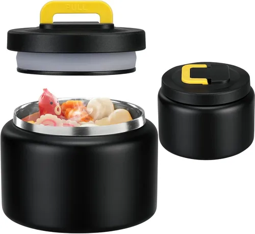 Miniatura 13 de JXXM Tarro térmico de 8 onzas para alimentos fríos y calientes para niños, recipientes aislados para el almuerzo, tarro de comida caliente, a prueba