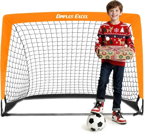 Miniatura 15 de Dimples Excel Redes de Portería de Fútbol para Niños para Patio Trasero 7x5, 5x3.6, 4x3, 3x2.2 pies