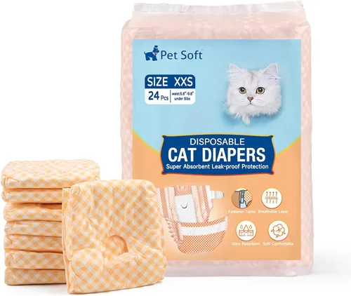 Miniatura 11 de Pet Soft Pañales desechables para gatos – Pañales para perros en período de calor o incontinencia de orina, pañales para perras, pañales ultra