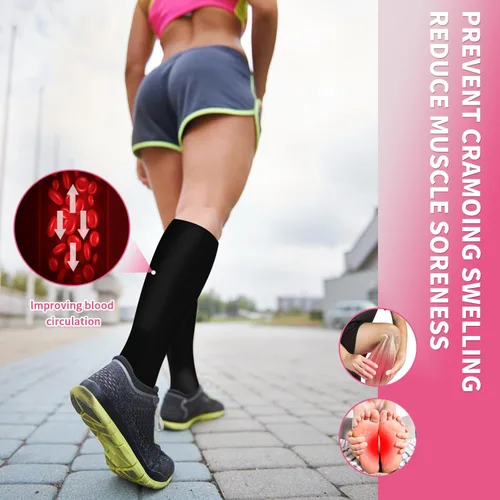 Miniatura 61 de Sooverki - Calcetines de compresión de cobre para circulación, para mujeres y hombres, 6 pares, para correr, atletismo, medicina, enfermería, viajes
