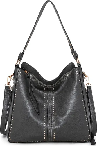 Bolso bandolera grande de piel para mujer con correa cruzada y funda de quita y pon
