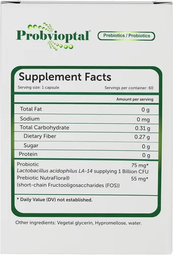 Miniatura 3 de Vivioptal Vitamins Probvioptal, 60 cápsulas, probióticos y prebióticos, Duocap, 1 mil millones de UFC, sin gluten
