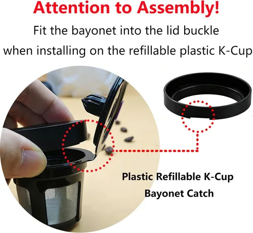 Miniatura 7 de Kit de recambio reutilizable de taza K, cuchara de café de acero inoxidable 304 de 1.0 fl oz y embudo dosificador de aluminio, se adapta a Keurig