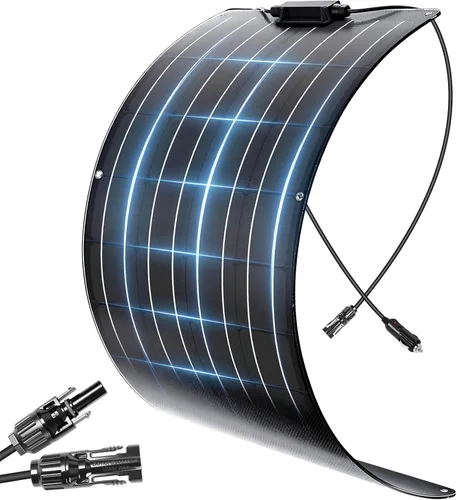 Miniatura 14 de KEPEAK Panel solar portátil de 100 W, panel solar plegable con QC3.0 y PD, cargador solar impermeable de alta eficiencia para casas rodantes, Panel