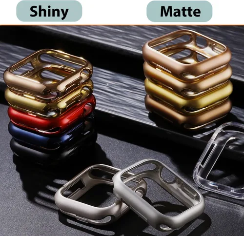 Miniatura 7 de BO&DQQ - Paquete de 2 fundas protectoras compatibles con Apple Watch de 1.614 pulgadas/1.575 pulgadas, suave, flexible, de grado militar, duradera