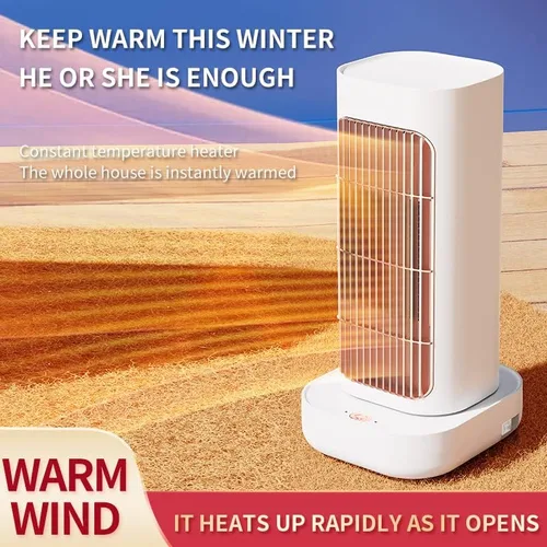Miniatura 2 de Calentadores de espacio para uso en interiores, calentador eléctrico de 1300 W, calentador de cerámica PTC con termostato, oscilación de 90°, sala