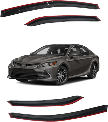Miniatura 121 de Viseras para ventanas para Mazda 3 Sedán 4 puertas 2004 2005 2006 2007 2008 2009 estilo JDM Mugen, deflector de viento, protector solar y de lluvia