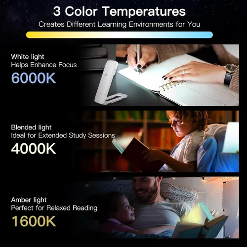 Miniatura 2 de KunHe Paquete de 30 luces de libro recargables por USB a granel para leer por la noche en la cama, luces de lectura LED a granel con clip para niños