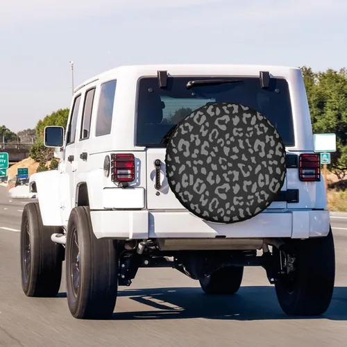 Miniatura 3 de Cubierta de neumático de repuesto con estampado de leopardo para remolque, RV, SUV y muchos vehículos, 12 pulgadas