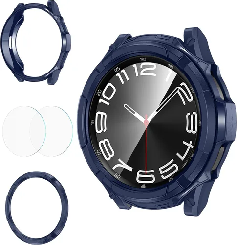 Miniatura 10 de Goton 3 en 1 Accesorios para Samsung Galaxy Watch 3 de 41 mm, 1 Carcasa de Armadura de TPU Resistente + 2 Películas Protectoras de Pantalla