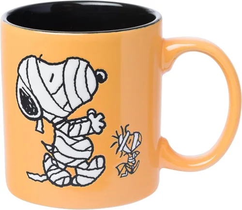 Miniatura 12 de Silver Buffalo Peanuts Snoopy - Tarro de cristal con tapa y pajita, 21 onzas