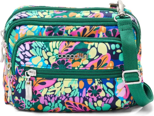 Miniatura 12 de Baggallini Bolsa cruzada pequeña con triple cremallera para mujer, 8 x 6 pulgadas, ligera, convertible