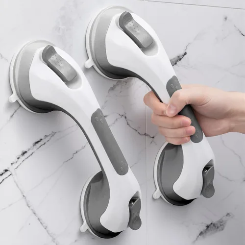Miniatura 9 de LEVERLOC Paquete de 2 barras de agarre de ducha para bañeras y duchas, asas de ducha con succión fáciles de instalar para baño, pasamanos extraíbles