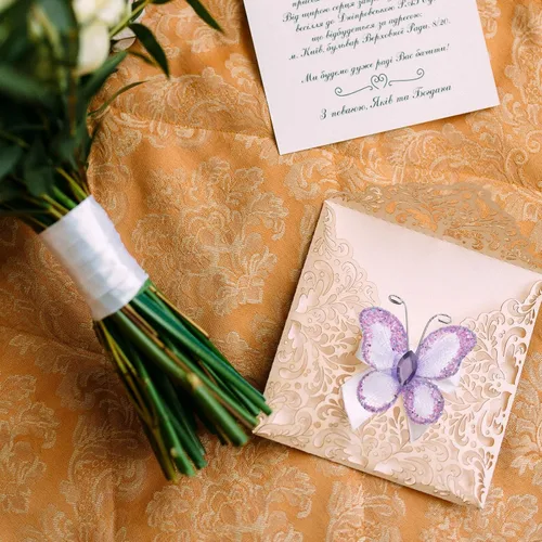 Miniatura 5 de WINOMO - Mariposas de organza con purpurina, diseño de mariposas con purpurina, 50 unidades, color morado