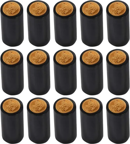 Miniatura 2 de 100 tapas de sellado de película termorretráctil negras para botellas de vino, envoltura retráctil, sello de botella de vino, papel de aluminio