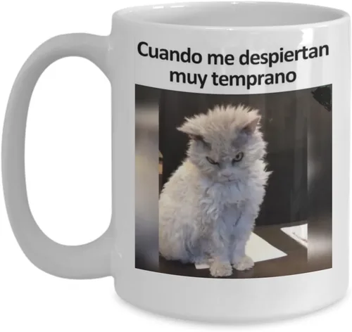 CUANDO ME LEVANTAN TEMPRANO - Taza café, tazas para café divertidas, tazas de café personalizadas, taza de café inspiradoras, taza grande de cafe