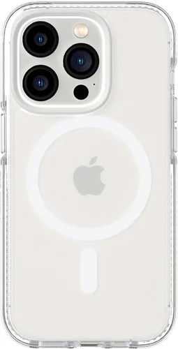 tech21 iPhone 14 Pro Evo Crystal compatible con MagSafe® - Funda transparente que absorbe los golpes y los arañazos con protección FlexShock