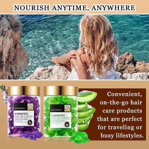 Miniatura 7 de Suero capilar de lavanda y suero de aloe vera para el cabello para mujeres, aceite hidratante para el cabello para peinar el cabello, acondicionador