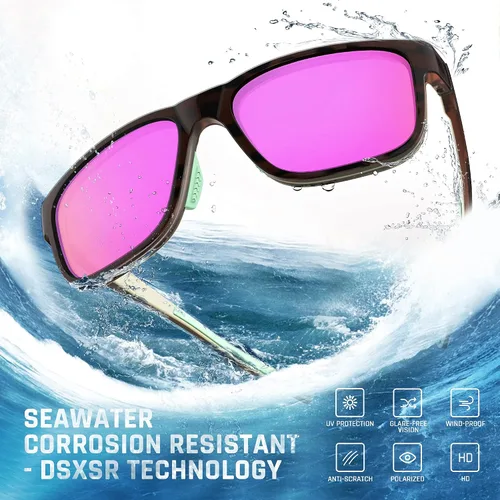 Miniatura 2 de TOREGE Gafas de sol polarizadas deportivas para hombres y mujeres, lentes de sol para ciclismo, correr, pesca, barco, senderismo, playa, TR66