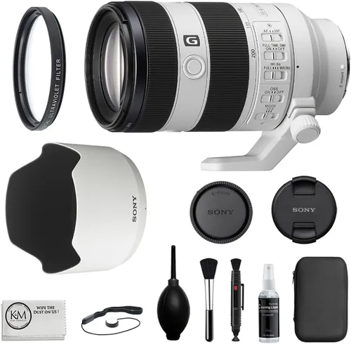 Sony FE Lente de 70-200mm f/4 Macro G OSS II (Sony E) Paquete con filtro UV de 72mm + Kit de limpieza de cámara + bolígrafo de limpieza de lentes +