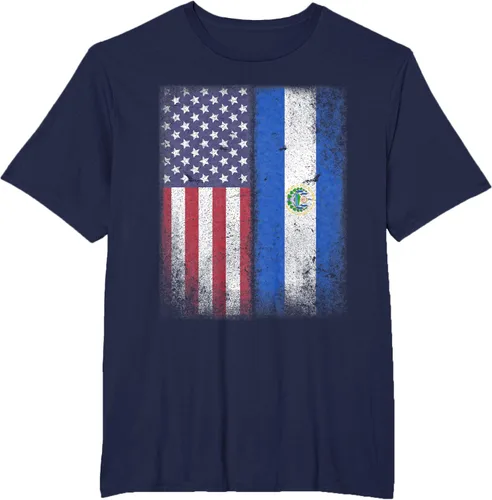Miniatura 19 de Salvadoran American Flag El Salvador Salvadorean Salvadorian T-Shirt for Women Kids Men