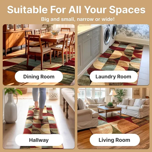 Miniatura 6 de Infinity Home Well Woven Barclay Bowery Art Deco - Alfombra geométrica moderna de 2 pies 3 pulgadas x 7 pies 3 pulgadas