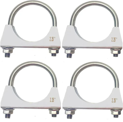 Miniatura 14 de Abrazadera de escape de acero inoxidable 304 con pernos en U de 1.25 pulgadas, abrazaderas de tubo de 1.25 pulgadas de ancho, abrazadera de escape