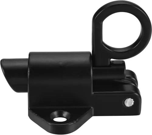 Miniatura 7 de 4 pestillos de cierre automático, pestillo de puerta de resorte para valla de madera, pestillos automáticos de puerta resistentes de seguridad, Negro