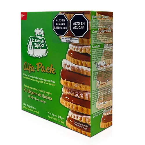 Miniatura 4 de Caja de 20 Alfajores de Harina Peruanos La Casa del Alfajor Listos para rellenar 20 Galletas Peruanas de Harina al Horno Listo para llenar