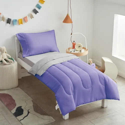 Miniatura 10 de UOZZI BEDDING Juego de sábanas para niños pequeños de 4 piezas, ultra suave y transpirable, incluye edredón, sábana encimera, sábana bajera y funda
