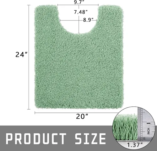 Miniatura 90 de Yimobra Alfombra de baño de felpa esponjosa, súper lanuda suave, cómoda, antideslizante, absorbente de agua, alfombra de baño de microfibra que se
