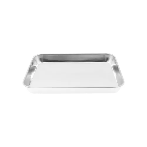 Bandejas quirúrgicas de acero inoxidable 304, bandejas médicas de fondo plano, bandejas profesionales para procedimientos de instrumentos dentales,