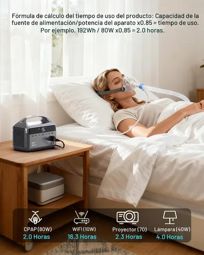 Miniatura 6 de DARAN Generador solar de 192 Wh con panel solar incluido, estación de energía portátil, batería LFP de 300 W y tomas de corriente alterna de 110