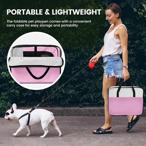 Miniatura 6 de X-ZONE PET Corralito Portátil para Perros, Corrales de Juego Portátiles para Mascotas para Cachorros, Gatos, Conejos, Pollitos, Carpa de Juego