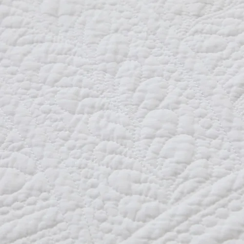 Miniatura 7 de Brandream Manta blanca de algodón para cama, sofá, funda de cama, manta decorativa sólida de 47 x 60 pulgadas