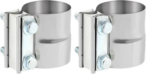 Miniatura 6 de DOCAS Abrazadera de escape de 2.5 pulgadas, abrazadera de banda de junta de regazo de acero inoxidable, 2