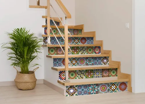 Miniatura 8 de Calcomanías para azulejos, juego de 24 piezas (2 x 12 piezas) auténticas calcomanías tradicionales de azulejos de Talavera, calcomanías