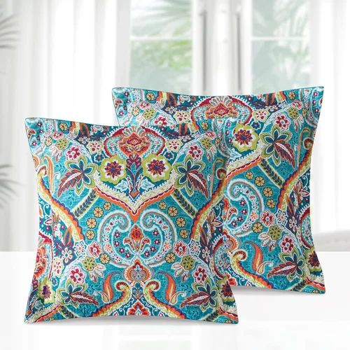 Miniatura 9 de BEDIFANY 2 fundas de almohada florales con relleno de algodón, fundas de cojín decorativas neutrales para sofá, dormitorio, sala de estar