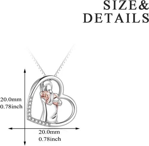 Miniatura 17 de YFN Collar con colgante de perro de recuerdo de plata de ley, regalo conmemorativo para amantes de los perros para mujeres