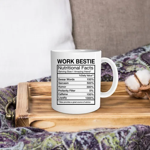 Miniatura 4 de Taza de café Work Bestie, compañero de trabajo de apoyo emocional, tazas divertidas para compañeros de trabajo, regalos de amistad en el trabajo